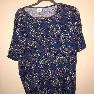 Good condition blue/wine XXS LuLaRoe Irma tunic